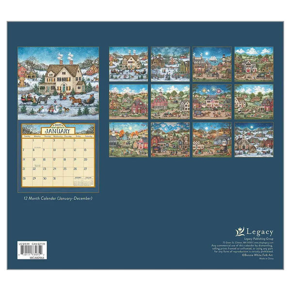 Bonnie White Folk Art 2024 Calendar Legacy and Lang Calendars UK