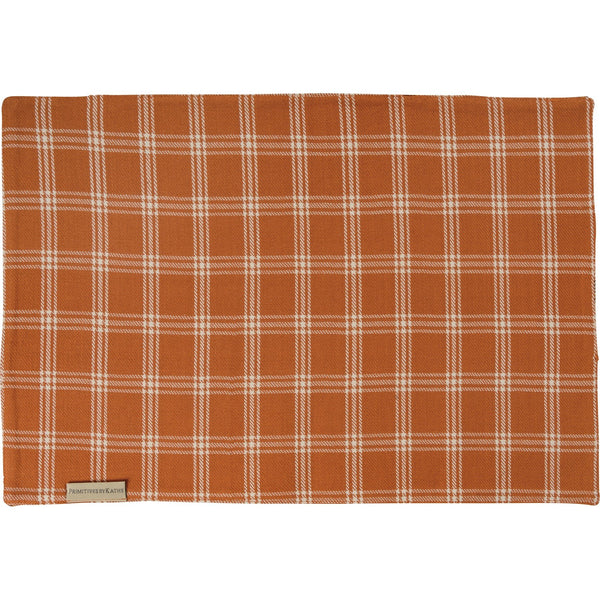 Fall Plaids Double Sided Placemat American Autumn Decor and Candles