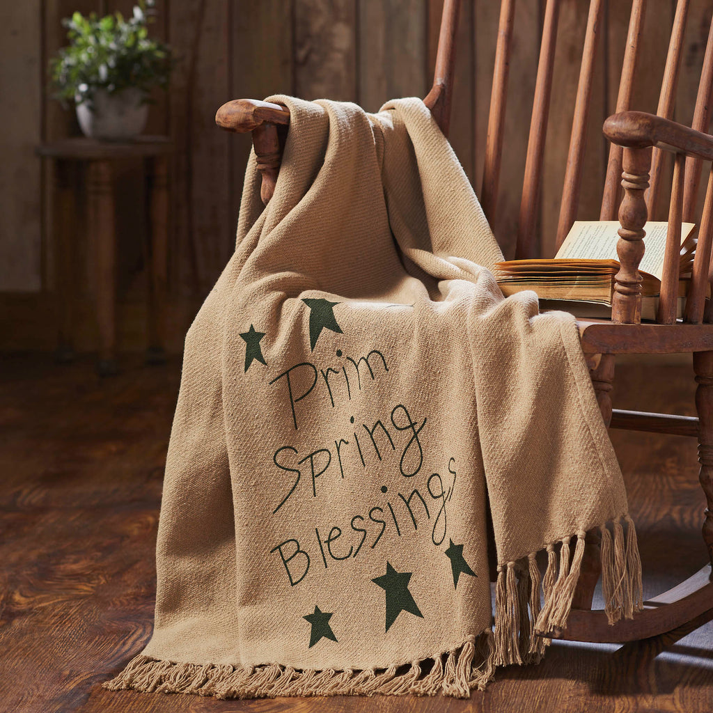 Spring Blessings Woven Recycled Cotton Throw