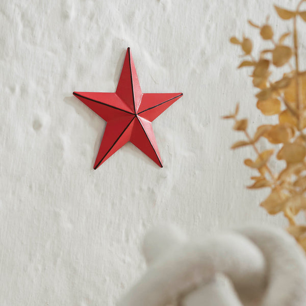 Red 4" Metal Barn Star