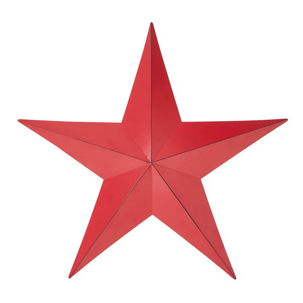 Large Red 18" Metal Barn Star