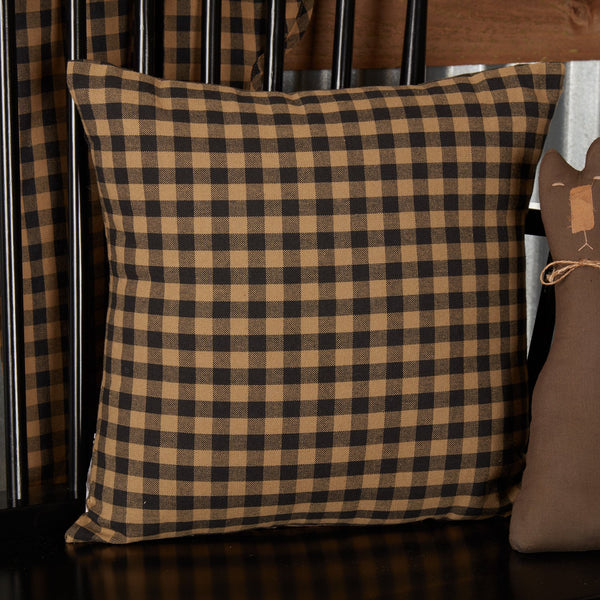 Black Homespun Check Cushion - Olde Glory