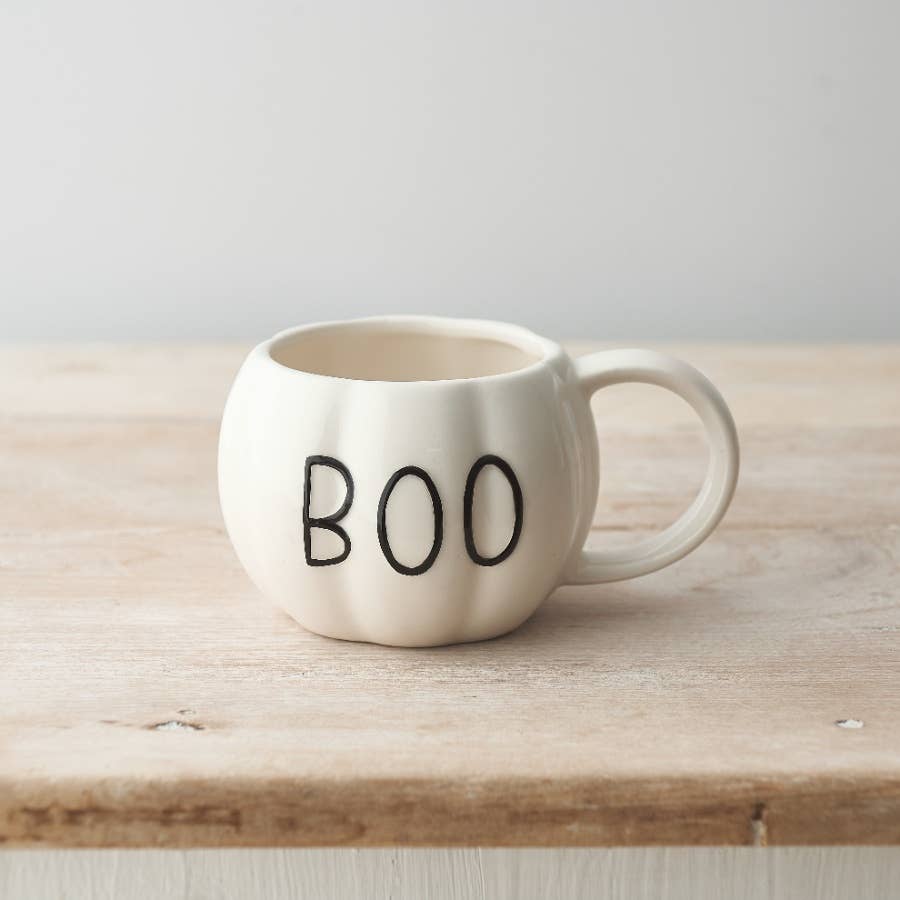 BOO Pumpkin Mug, White - Olde Glory