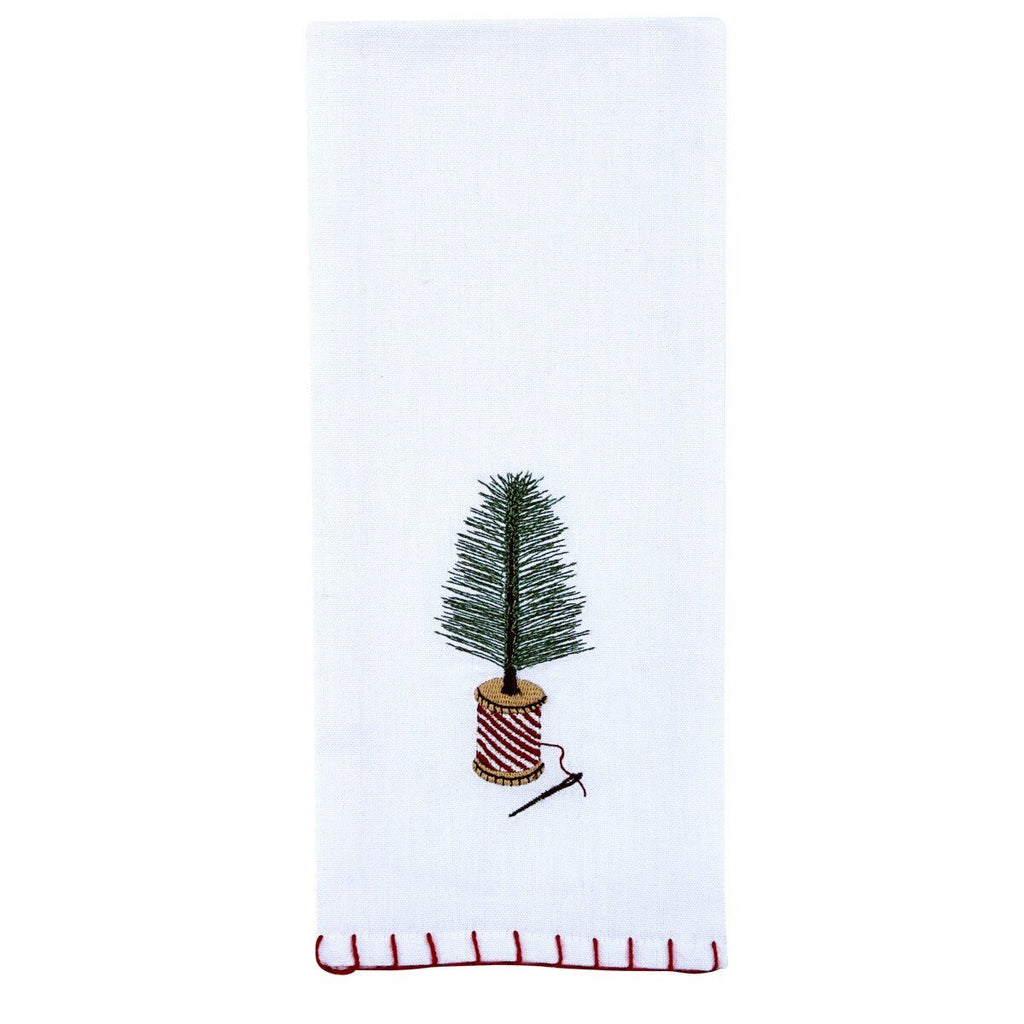 Brush Tree and Spool Embroidered Towel - Olde Glory