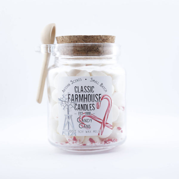 Candy Cane Jar of Soy Wax Gumdrop Melt s - Olde Glory