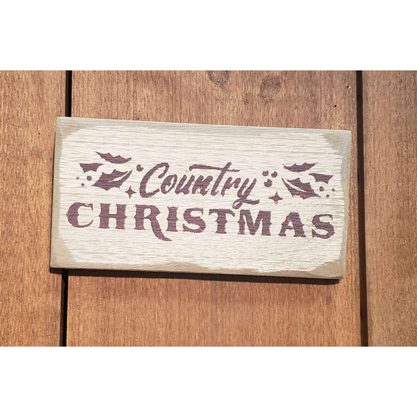 Country Christmas Wooden Sign - Olde Glory