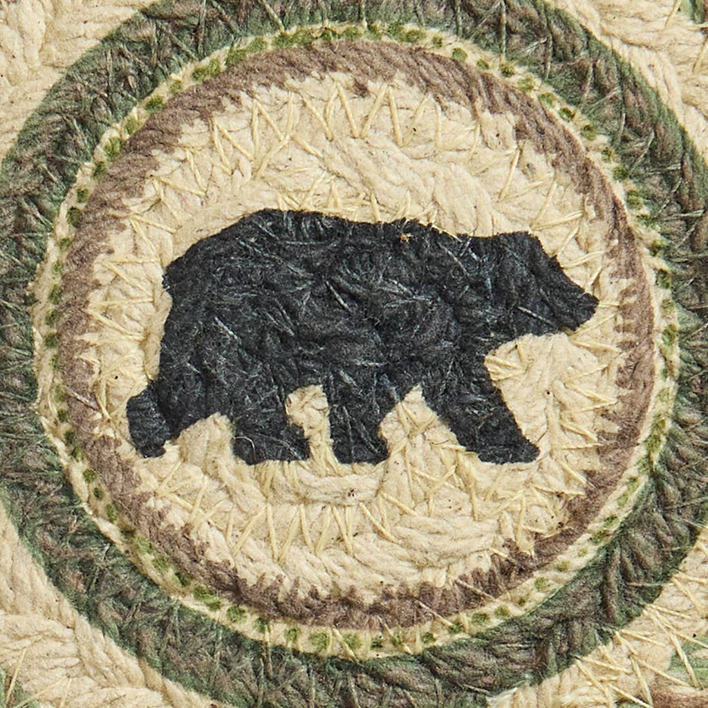 Country Pines Bear Braided Coasters Set of 4 - Olde Glory