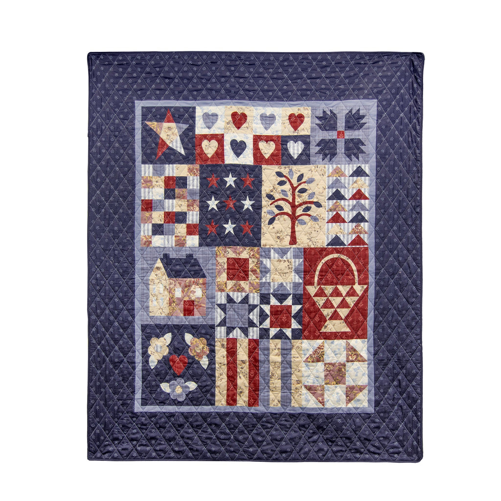 County Fair Throw Quilt - Olde Glory