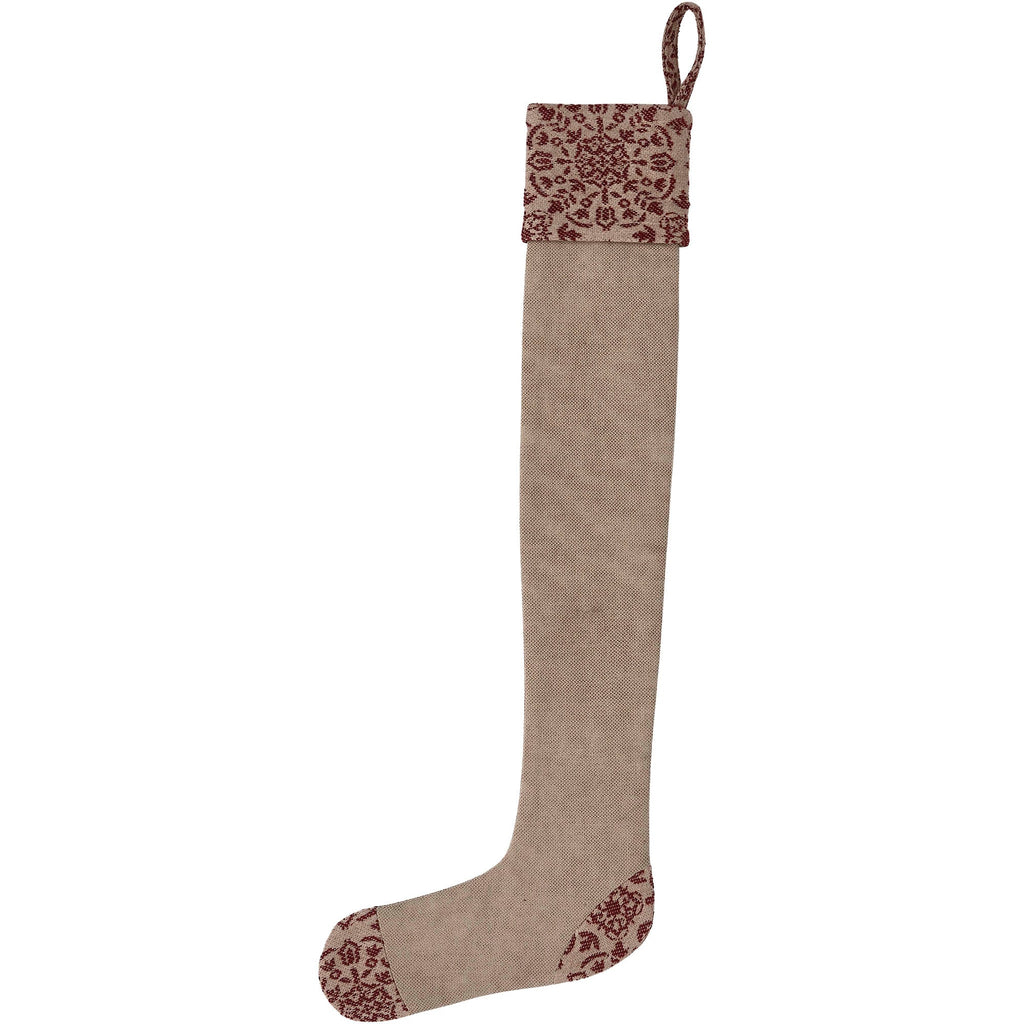 Custom House Burgundy Primitive Stocking - Olde Glory