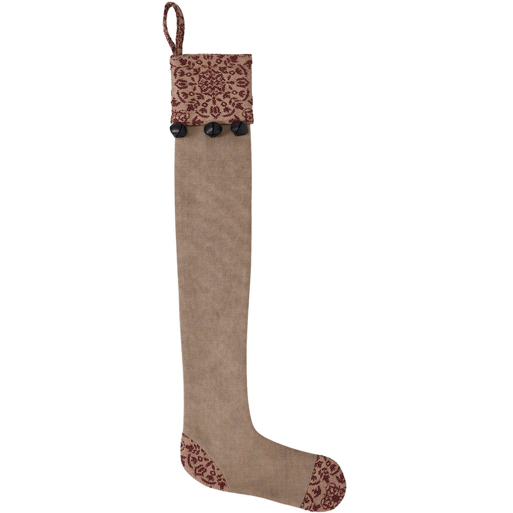 Custom House Burgundy Primitive Stocking - Olde Glory