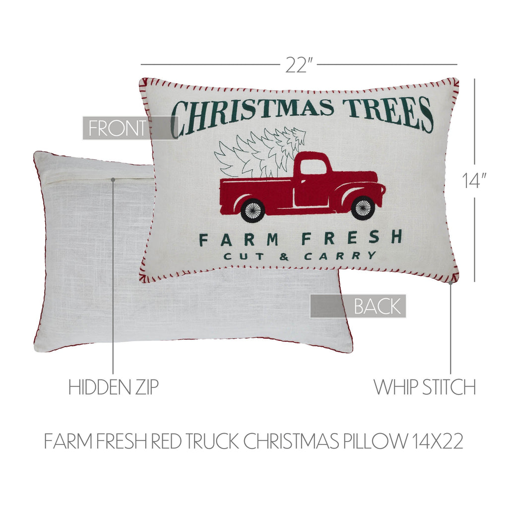 Farm Truck Christmas Trees Cushion - Olde Glory