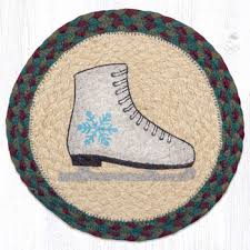 Figure Skate Braided Trivet Mat - Olde Glory