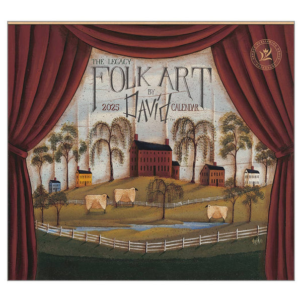 Folk Art By David 2025 Wall Calendar - Olde Glory