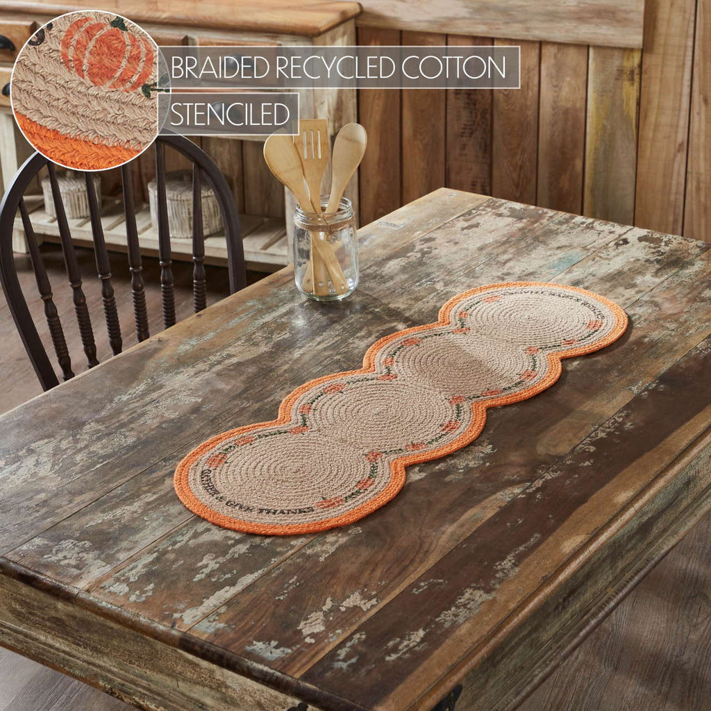 Harvest Blessings Natural Pumpkin Table Runner - Olde Glory