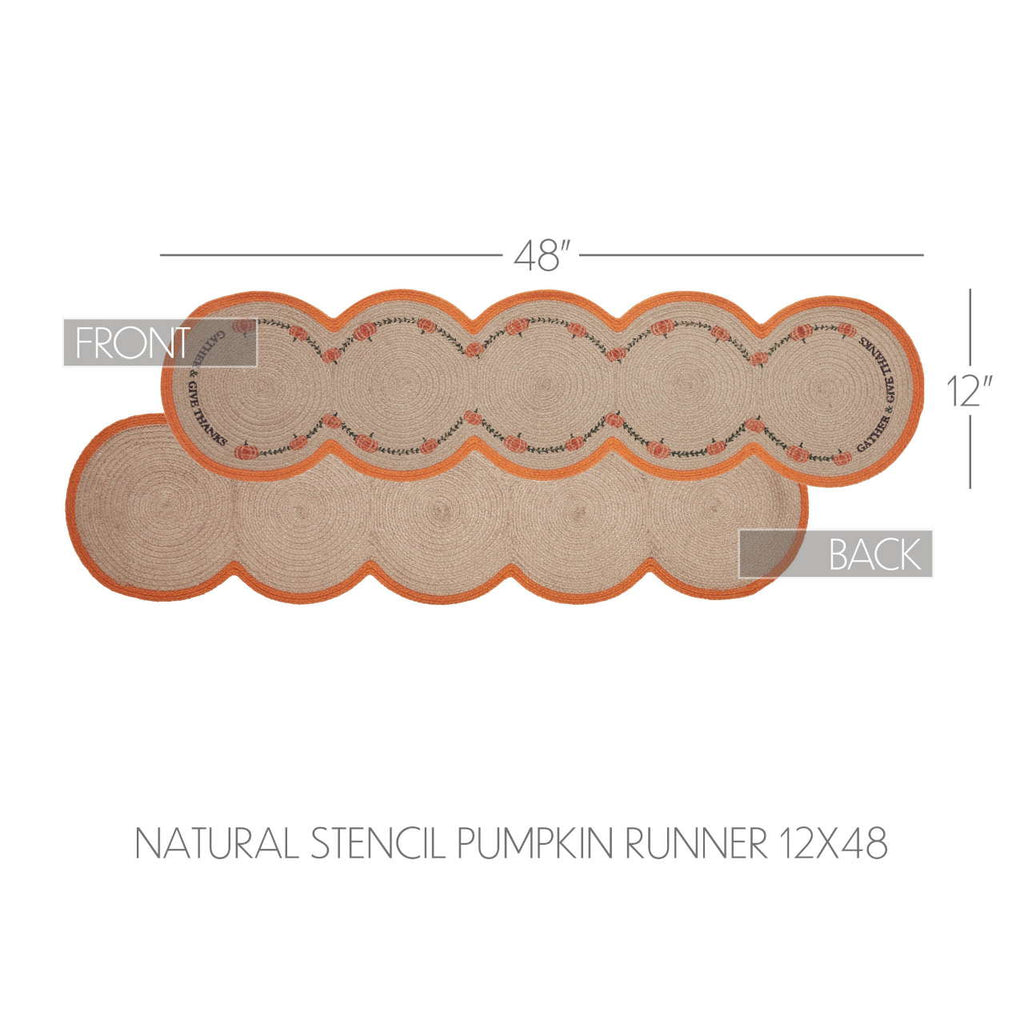 Harvest Blessings Natural Pumpkin Table Runner - Olde Glory