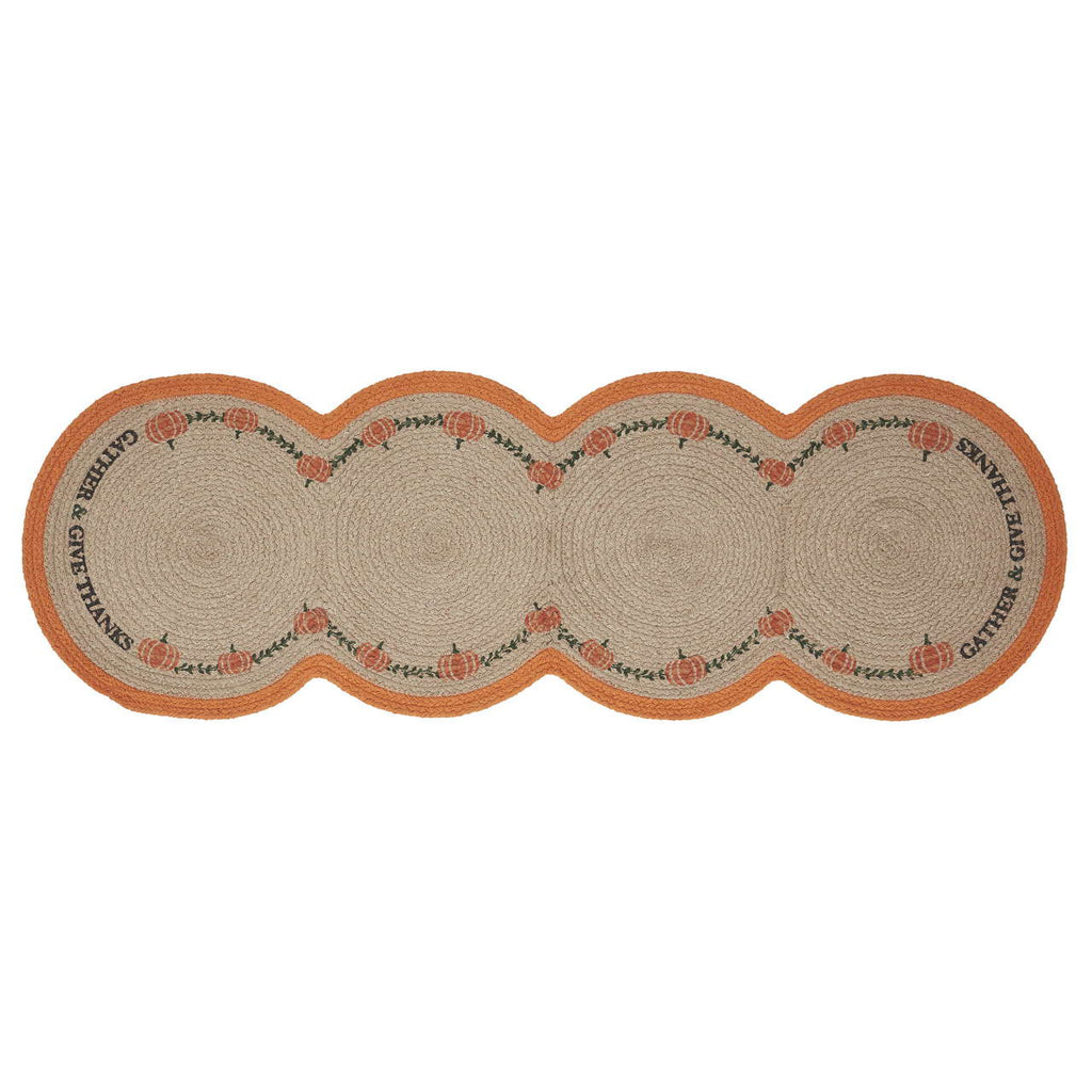 Harvest Blessings Natural Pumpkin Table Runner - Olde Glory