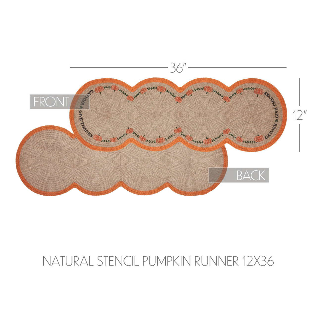 Harvest Blessings Natural Pumpkin Table Runner - Olde Glory