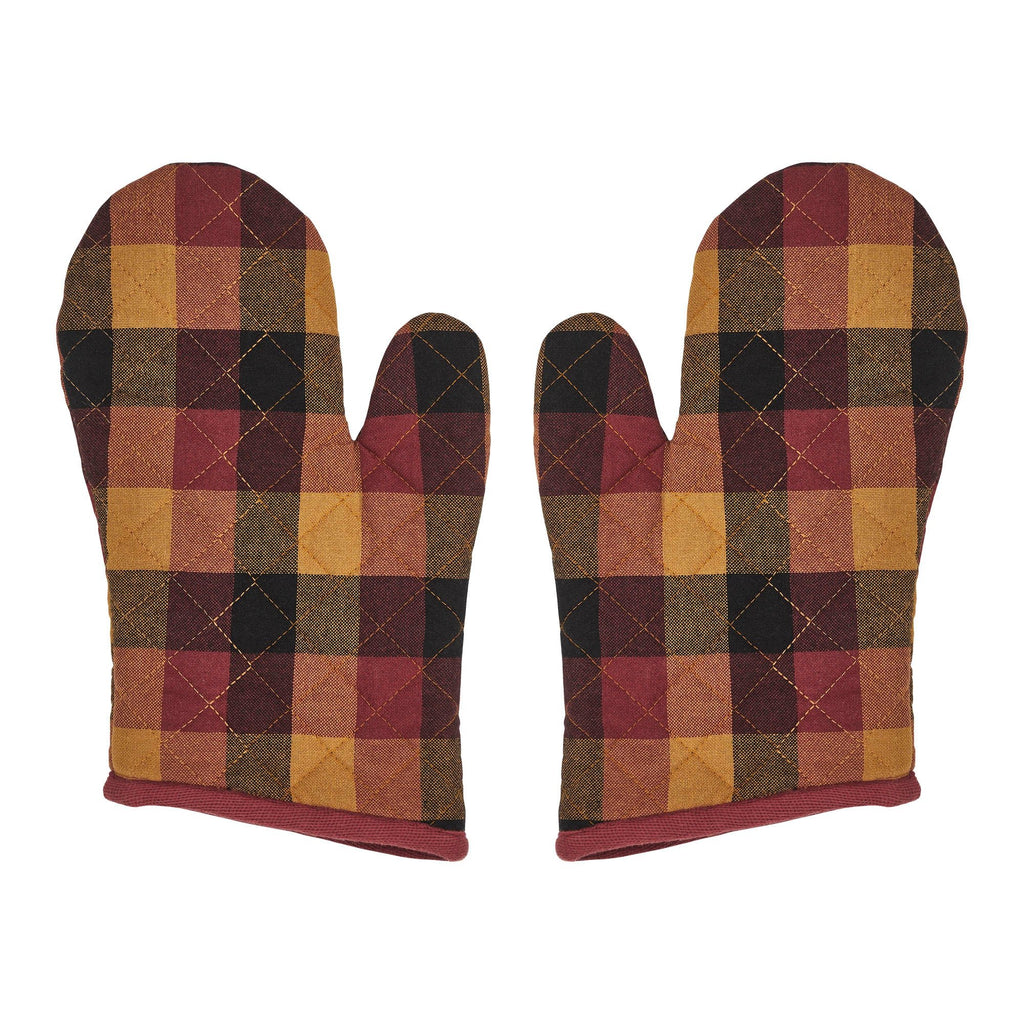 Heritage Farms Primitive Check Oven Mitt Set - Olde Glory