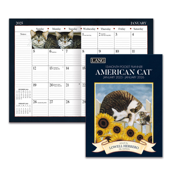 LANG American Cat 2025 Monthly Pocket Planner - Olde Glory