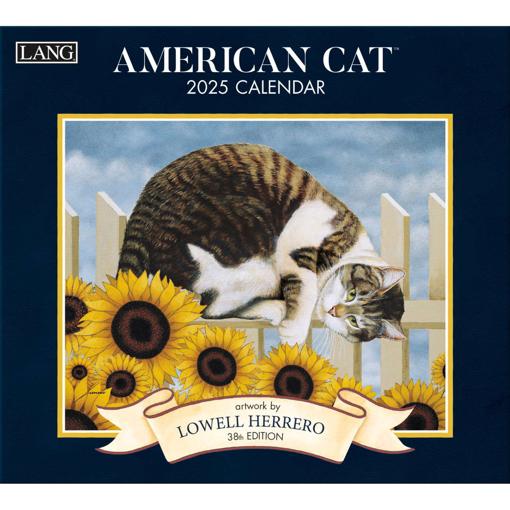 LANG American Cat 2025 Wall Calendar by Lowell Herrero - Olde Glory