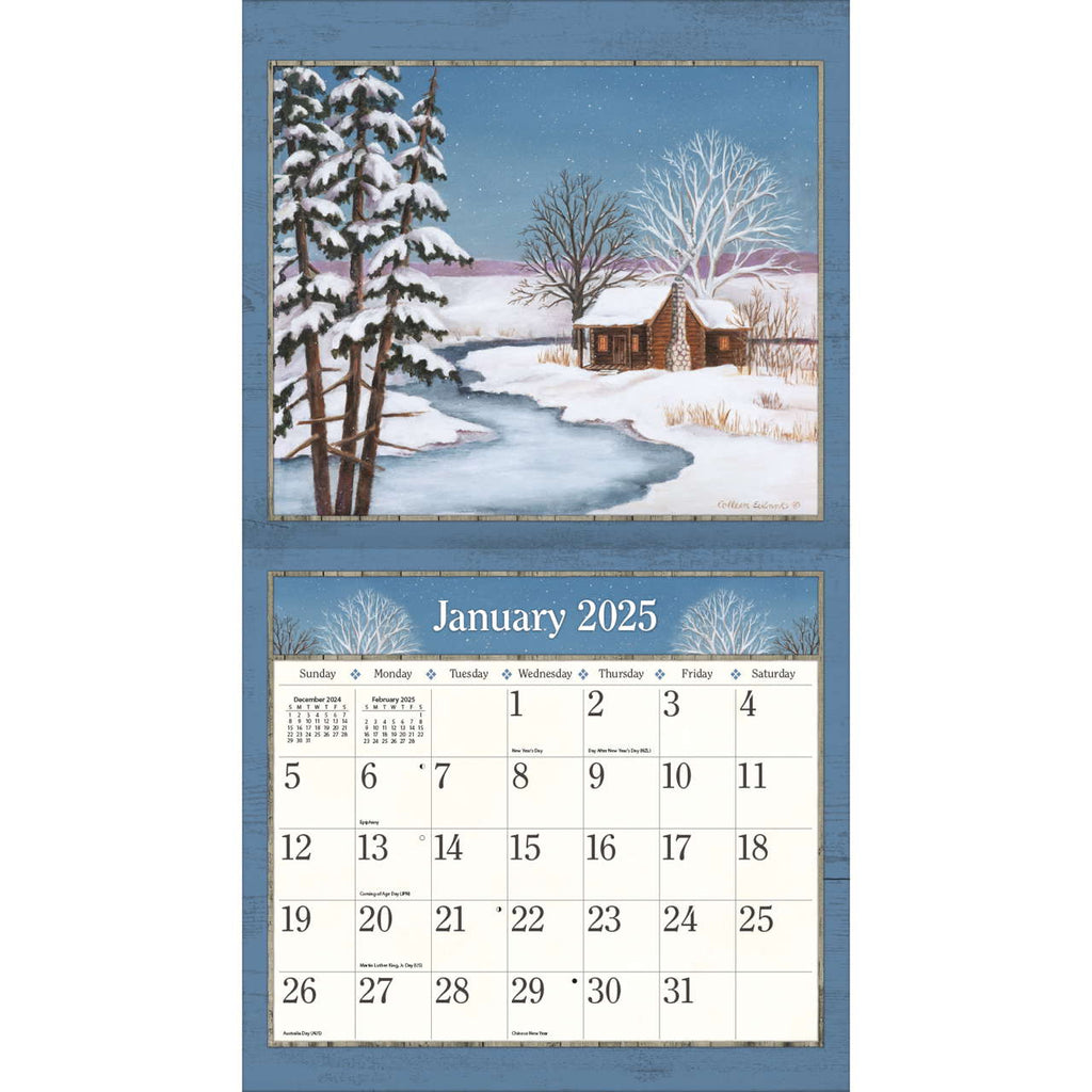 LANG Country Living 2025 Wall Calendar by Colleen Eubanks - Olde Glory