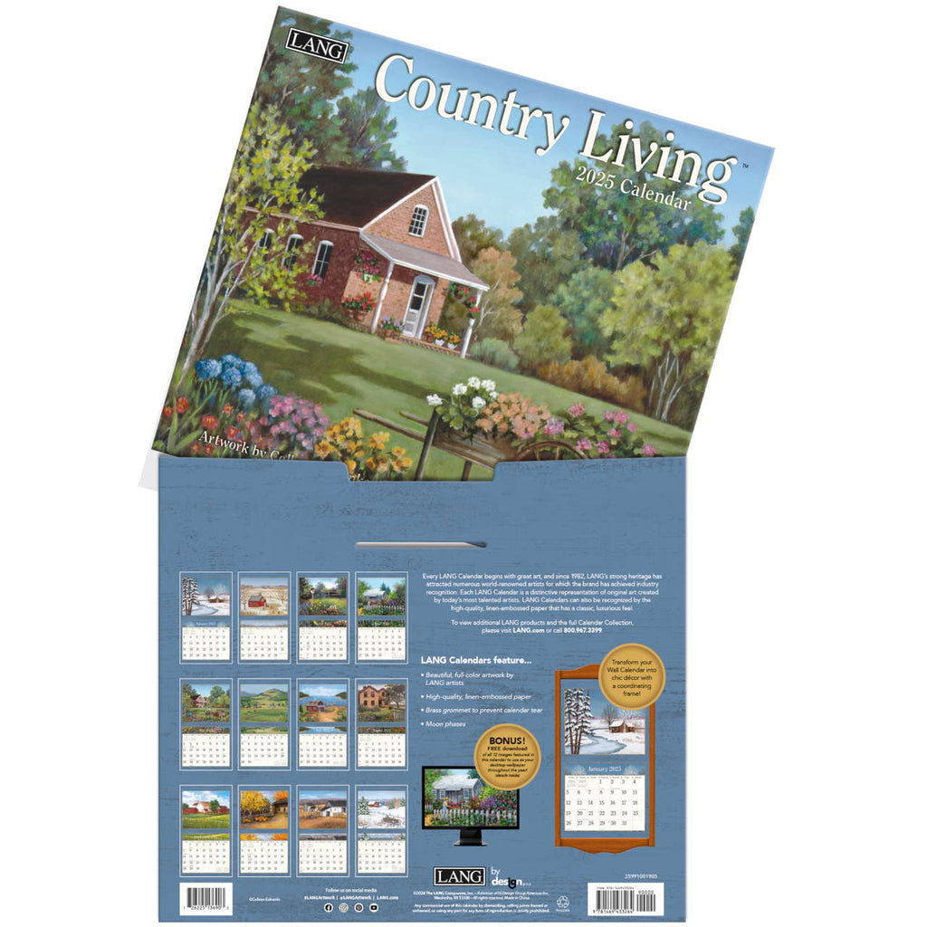 LANG Country Living 2025 Wall Calendar by Colleen Eubanks - Olde Glory