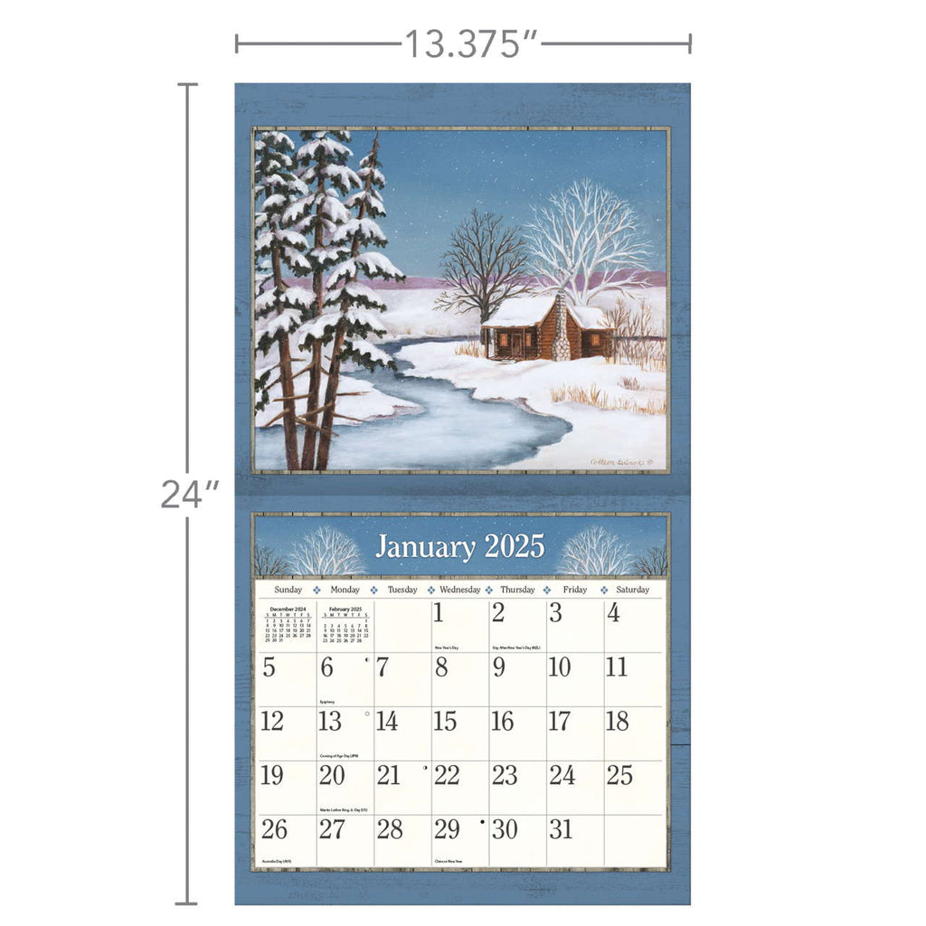 LANG Country Living 2025 Wall Calendar by Colleen Eubanks - Olde Glory