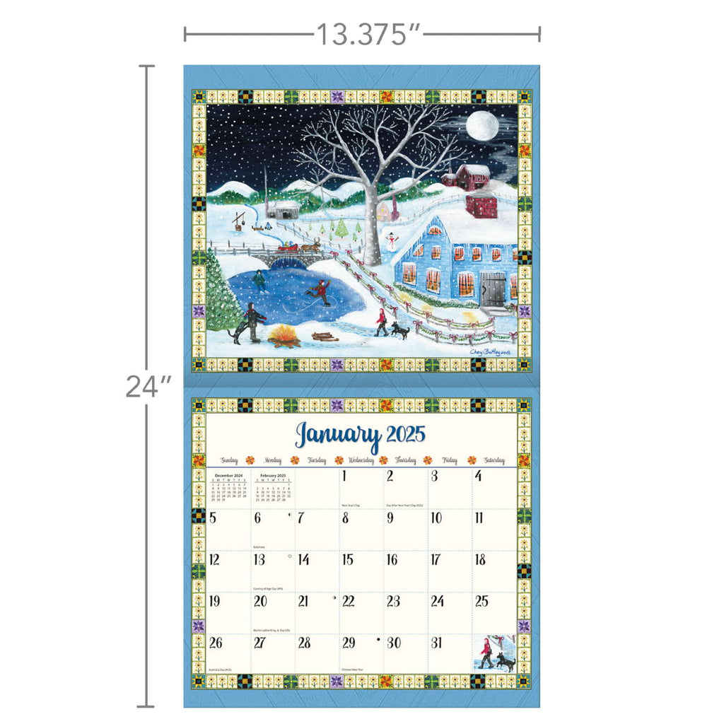 LANG Country Sampler by Cheryl Bartley 2025 Wall Calendar - Olde Glory