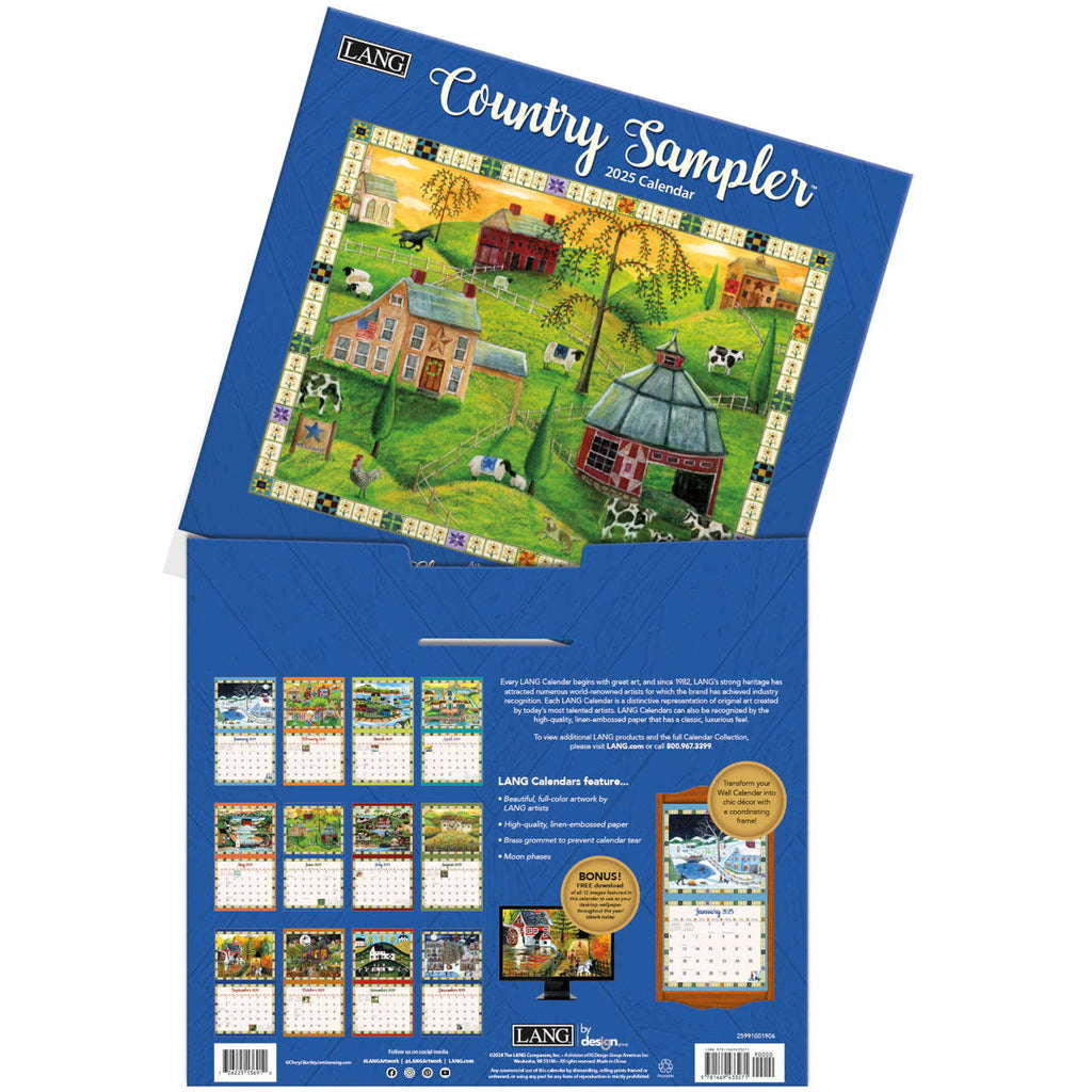 LANG Country Sampler by Cheryl Bartley 2025 Wall Calendar - Olde Glory