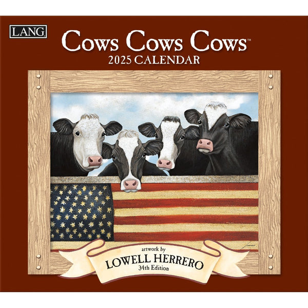 LANG Cows Cows Cows 2025 Wall Calendar - Olde Glory