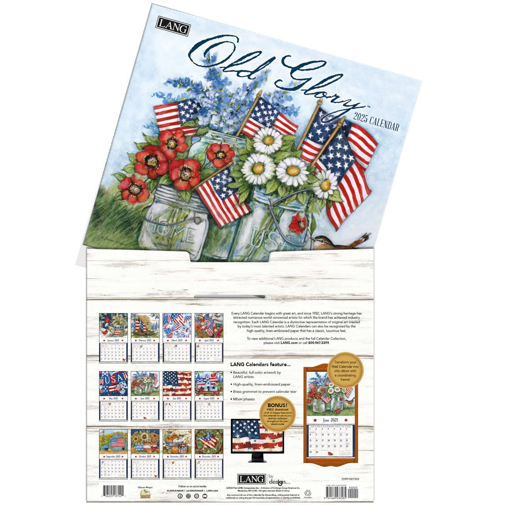 LANG Old Glory 2025 Wall Calendar by Susan Winget - Olde Glory