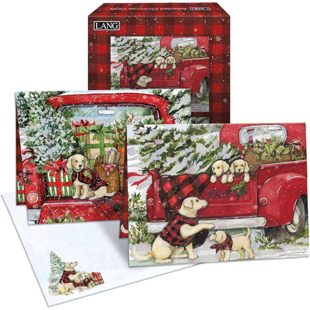 Lang Puppies and Presents by Susan Winget Assorted Christmas Cards - Olde Glory