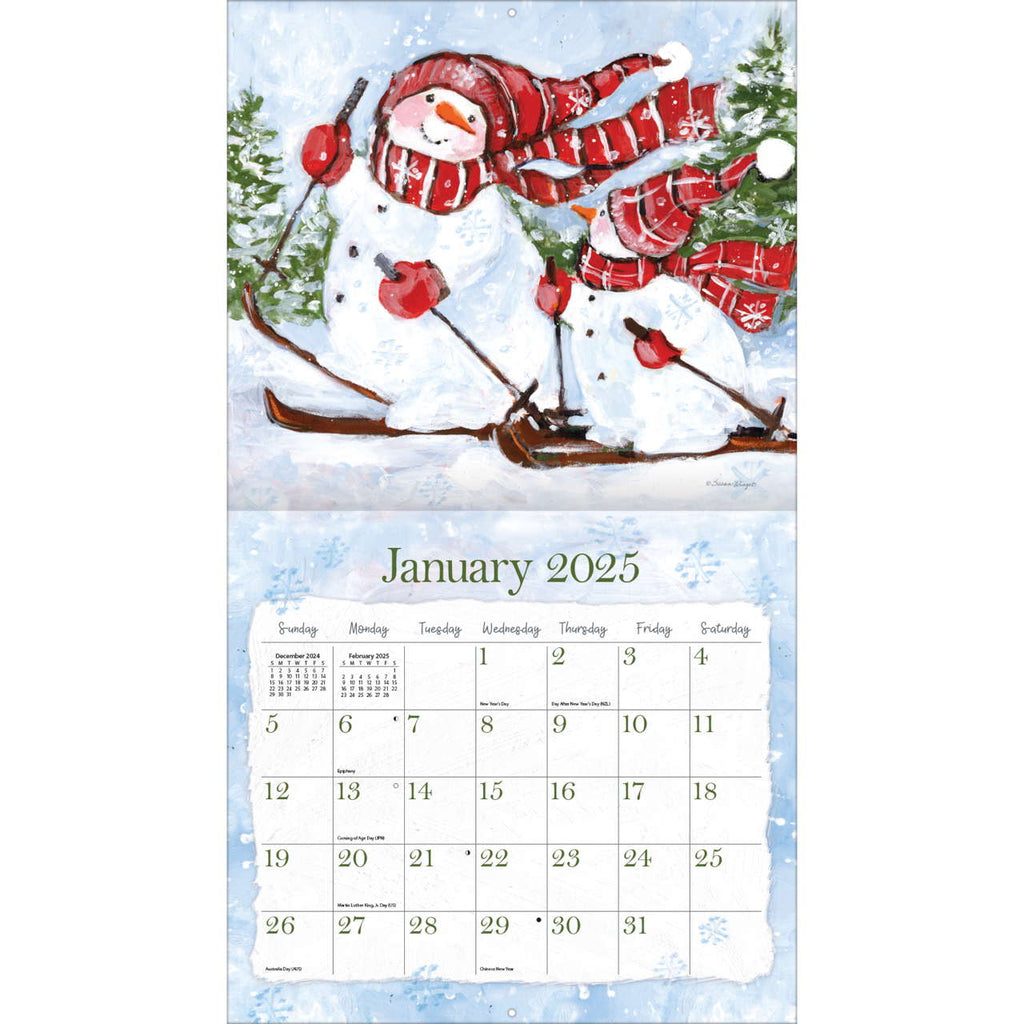 LANG Sam Snowman 2025 Wall Calendar by Susan Winget - Olde Glory