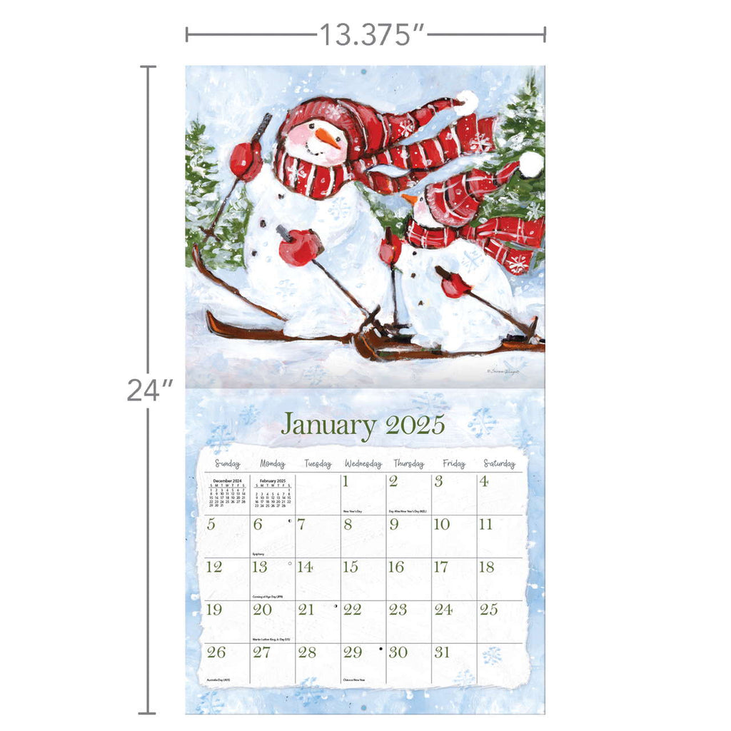 LANG Sam Snowman 2025 Wall Calendar by Susan Winget - Olde Glory