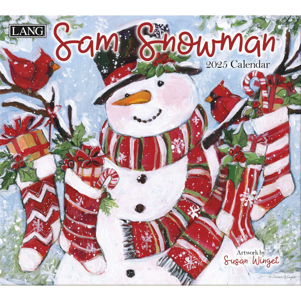 LANG Sam Snowman 2025 Wall Calendar by Susan Winget - Olde Glory