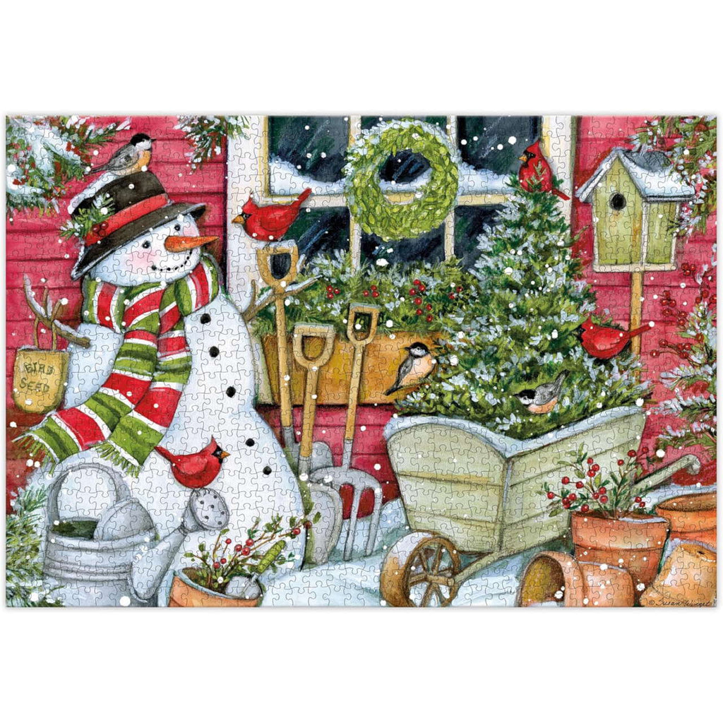 LANG Snowman Winter Garden 1000 Piece Jigsaw Puzzle - Olde Glory