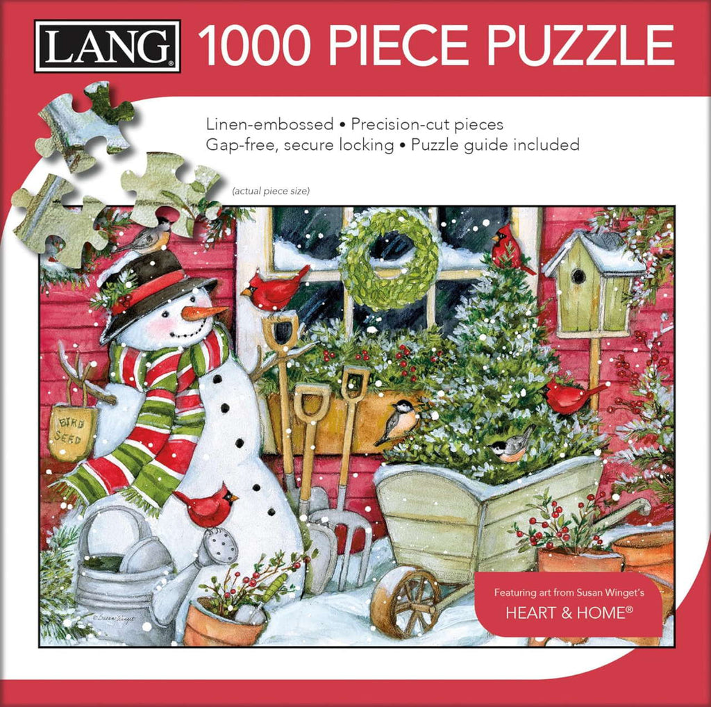 LANG Snowman Winter Garden 1000 Piece Jigsaw Puzzle - Olde Glory