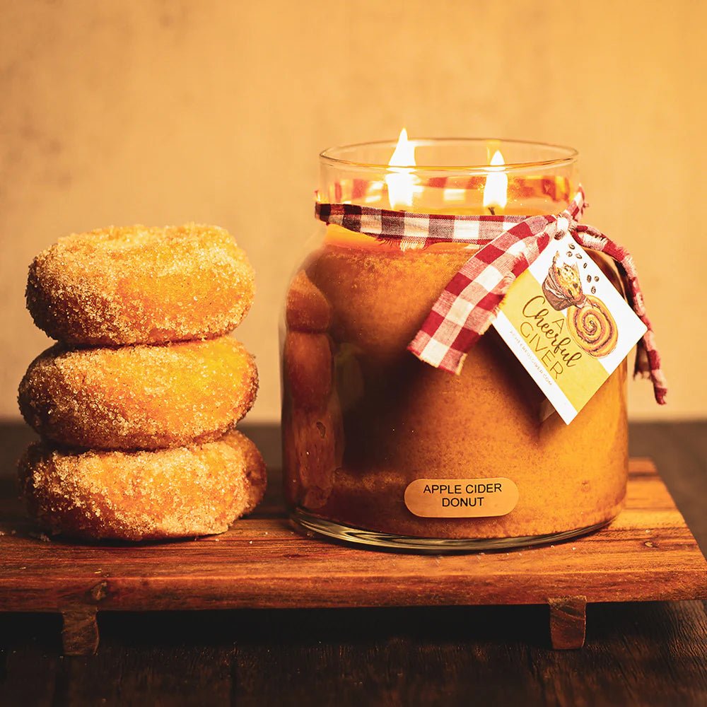 Large Apple Cider Donut Papa Jar Candle - Olde Glory