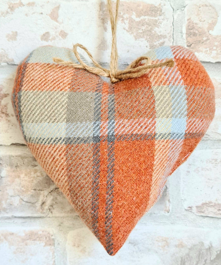 Large Autumn Tartan Heart - Olde Glory