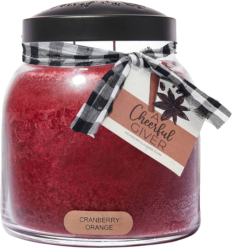 Large Cranberry Orange Papa Jar Candle - Olde Glory