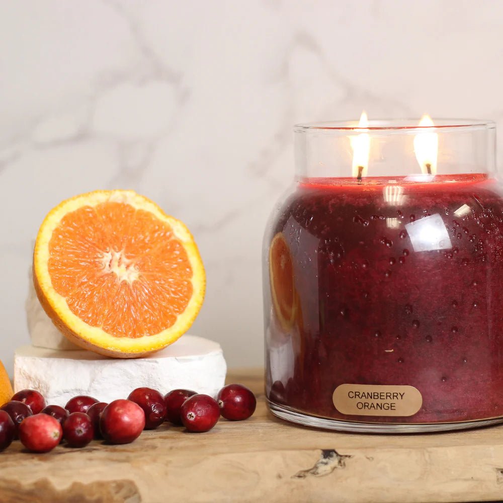 Large Cranberry Orange Papa Jar Candle - Olde Glory