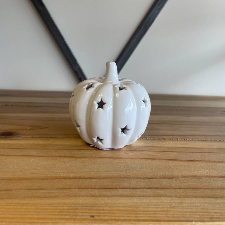 LED Ceramic Pumpkin - Olde Glory