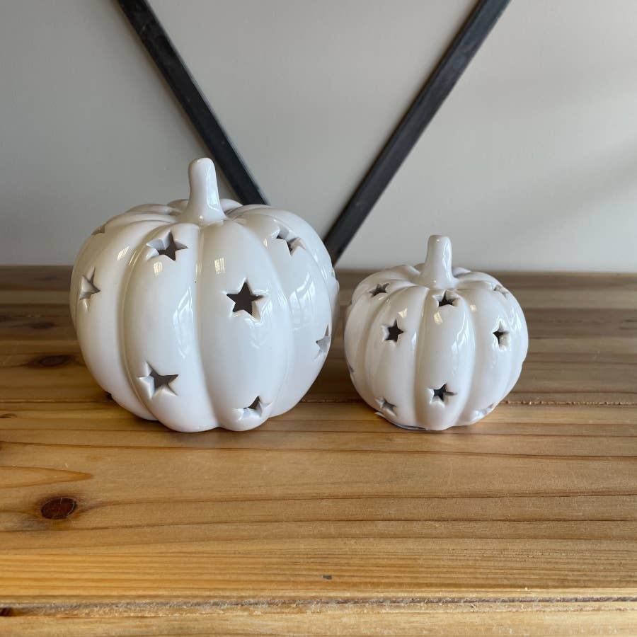 LED Ceramic Pumpkin - Olde Glory