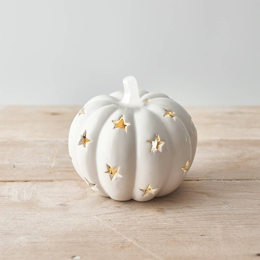 LED Ceramic Pumpkin - Olde Glory