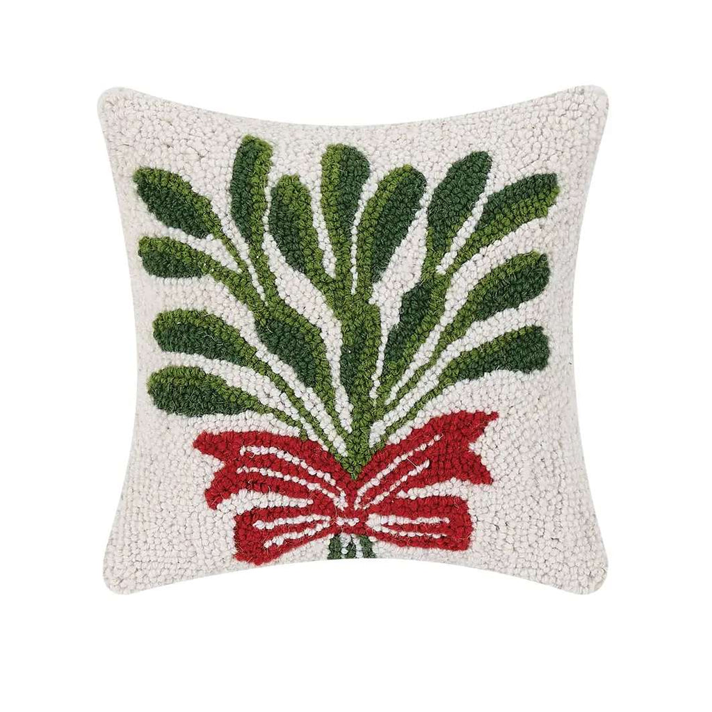 Mistletoe Hooked Cushion - Olde Glory