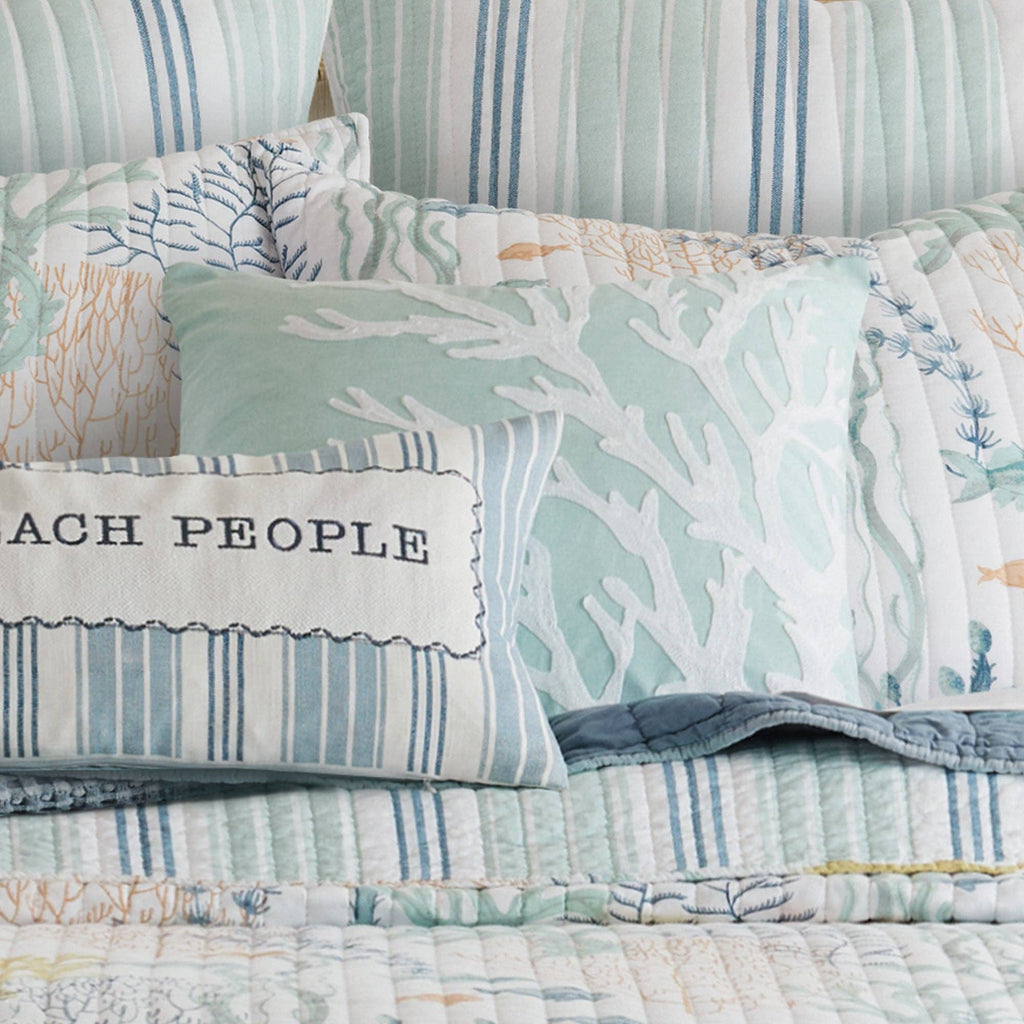 Ocean Meadow Coral Pillow - Olde Glory