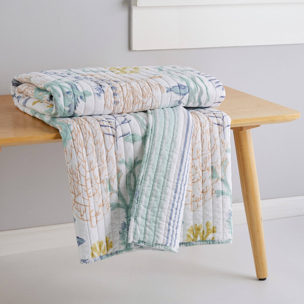 Ocean Meadow Quilted Throw - Olde Glory