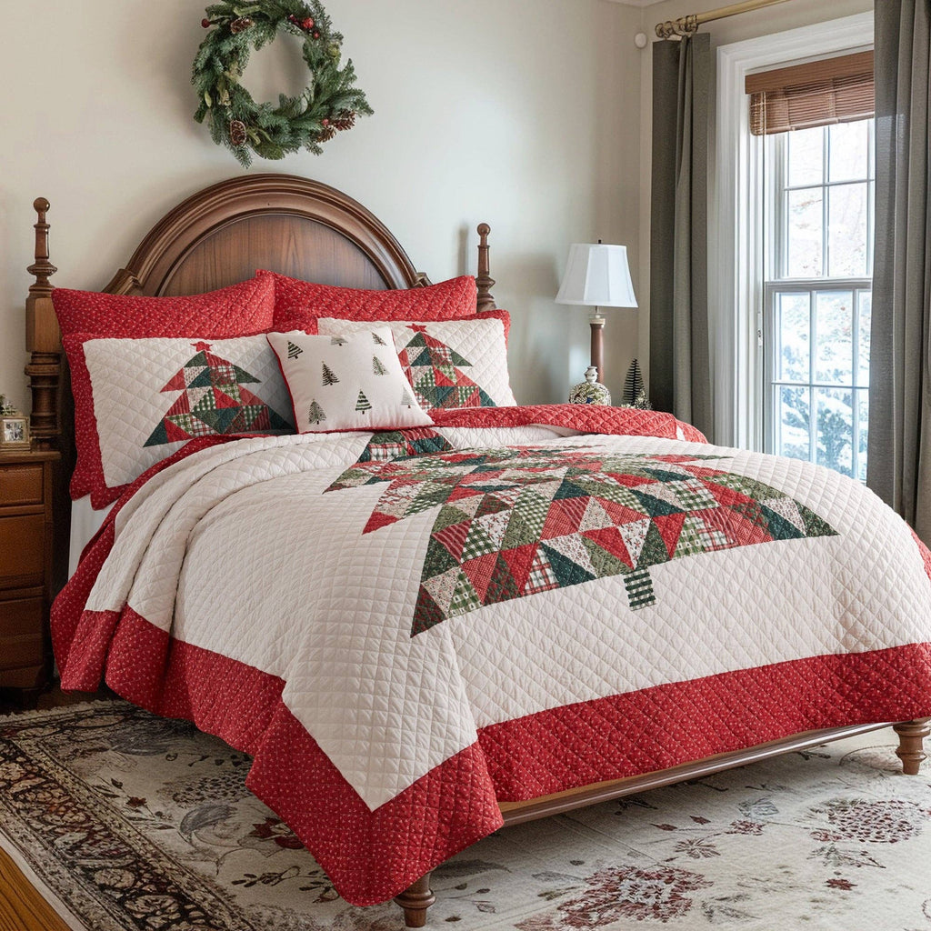 Patchwork Pine Reversible Quilt Set - Olde Glory