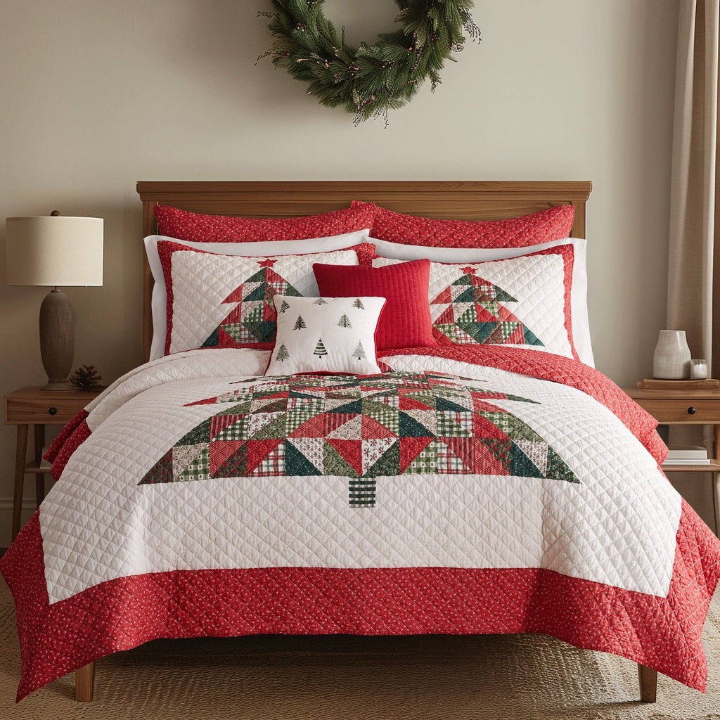 Patchwork Pine Reversible Quilt Set - Olde Glory