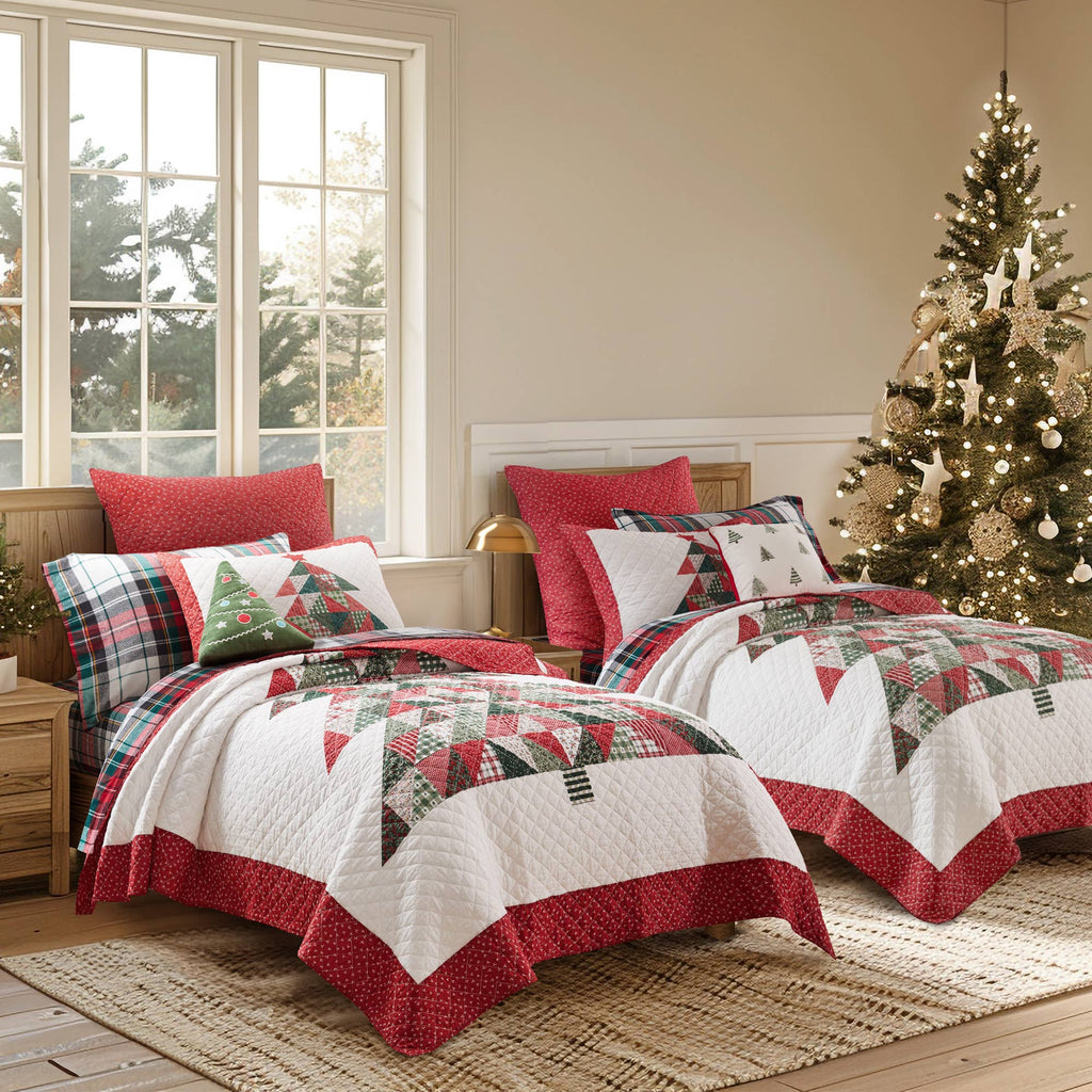 Patchwork Pine Reversible Quilt Set - Olde Glory